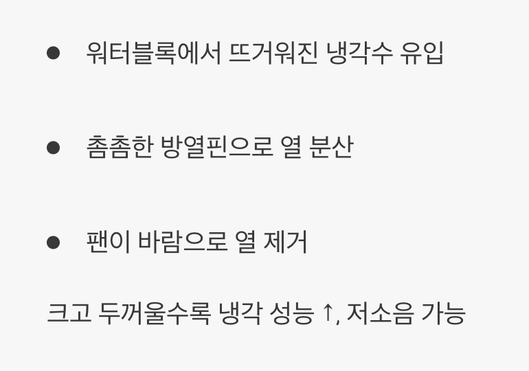 열을 식히는 폐, '라디에이터와 팬'