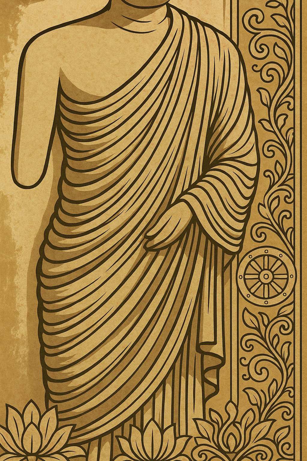 간다라 양식 불상 의복 특징