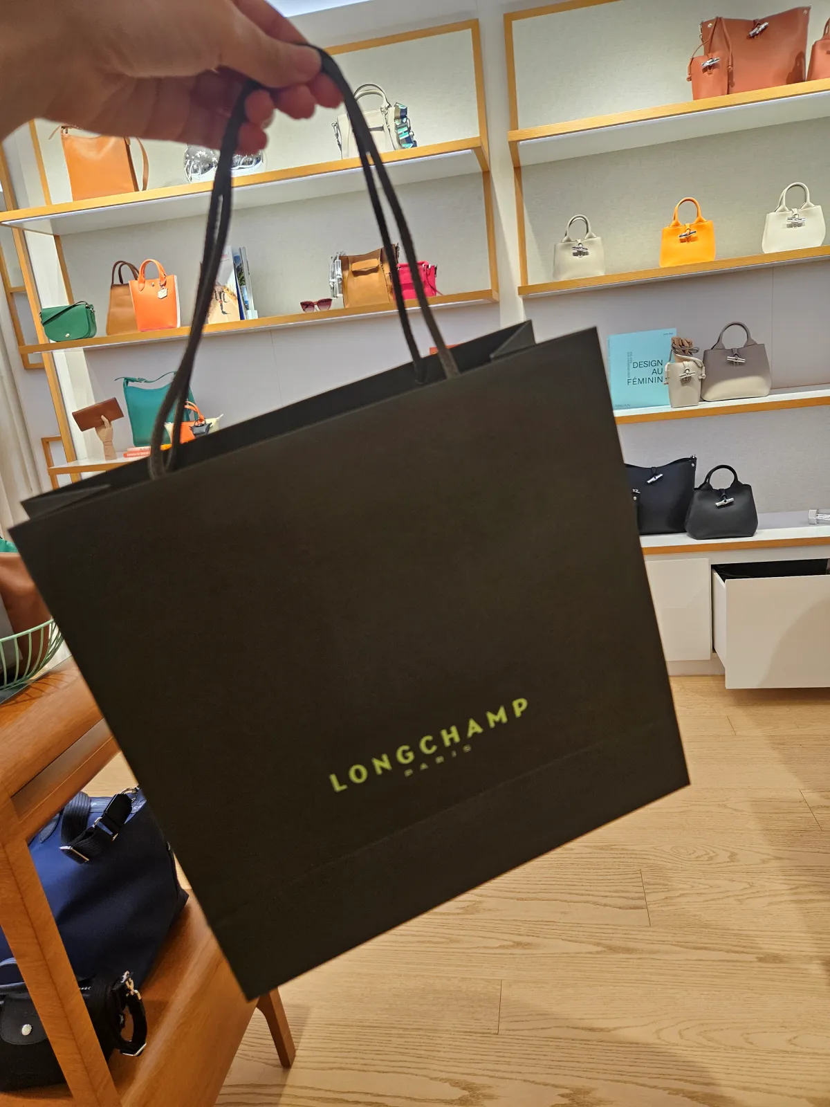 홍콩-롱샴-미니백-구매-쇼핑백