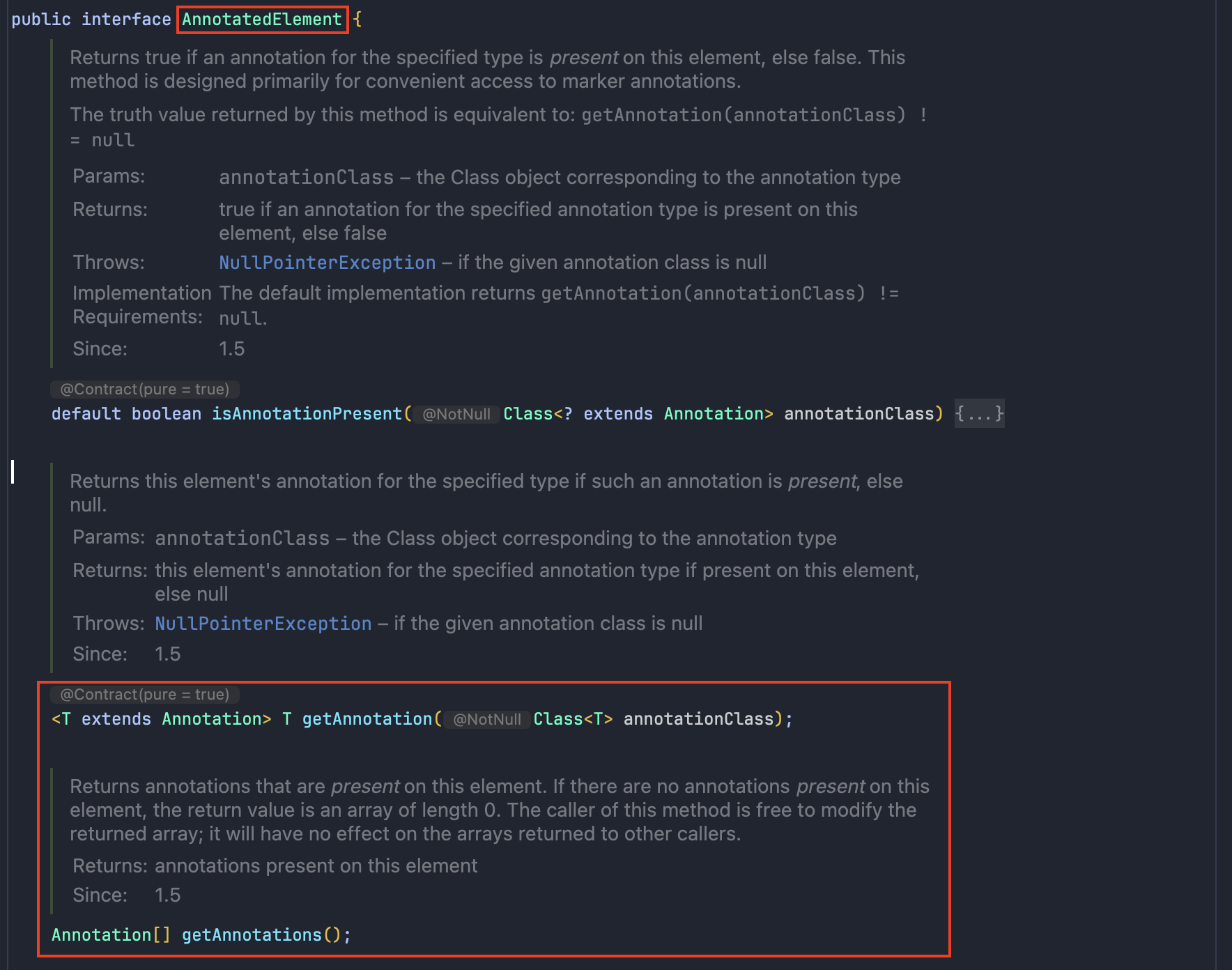 AnnotatedElement 인터페이스