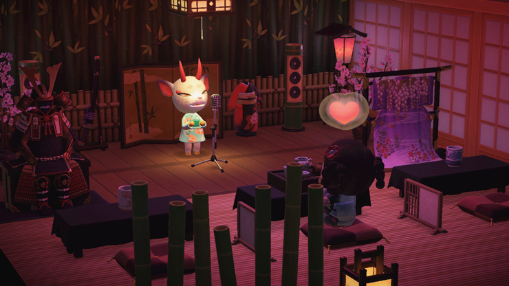 요비 동양풍 스테이지와 마음을 담은 노래
모동숲 해피홈 파라다이스