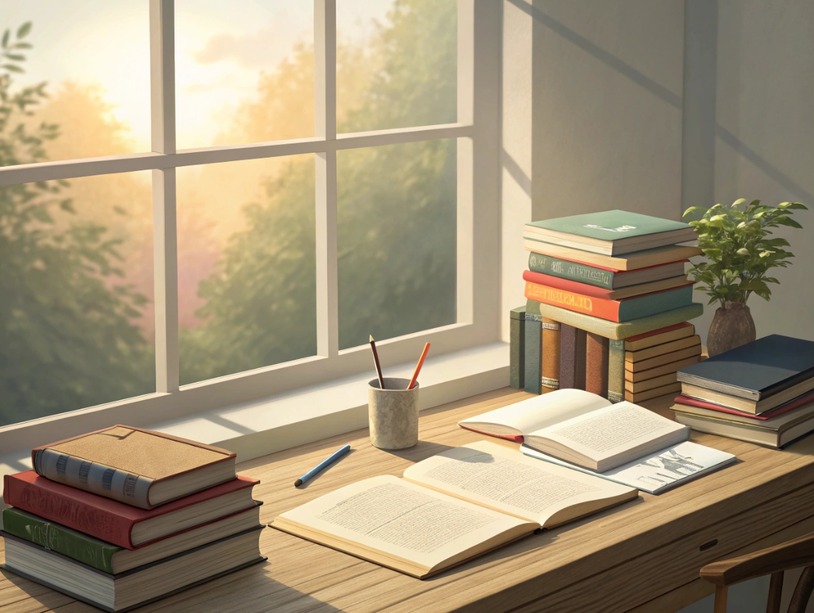 실전 모의고사 공부법 준비하는 학생의 책상 위