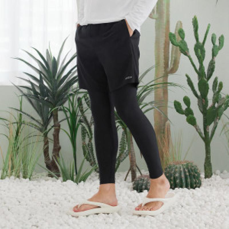 카미엘 자넷 남자 9부 스판팬츠 반바지 일체형 워터레깅스 수영복