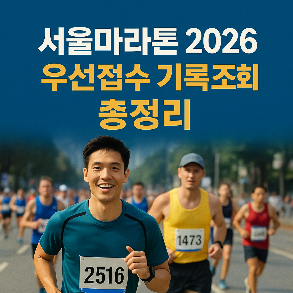 서울마라톤 2026 우선접수 기록조회 총정리