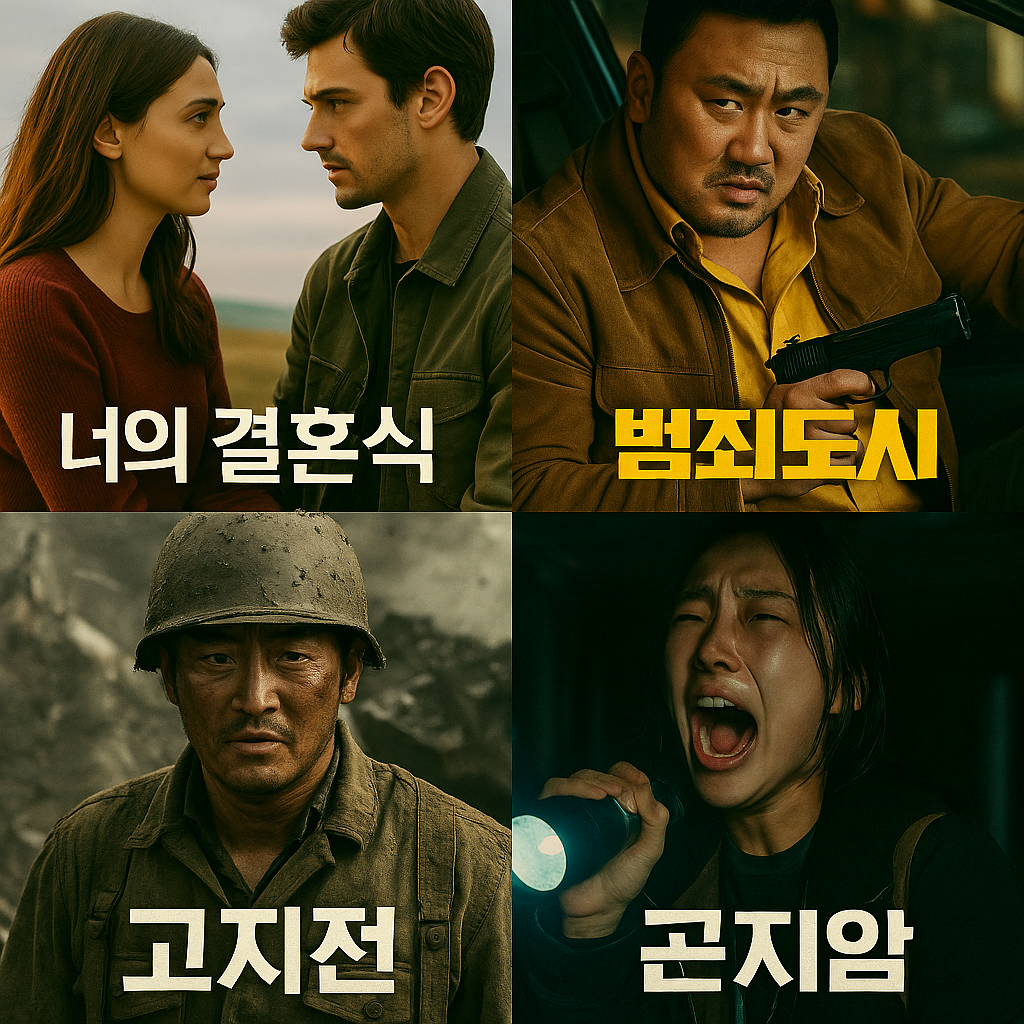 다양한 장르를 시각화한 한국영화 포스터 모음