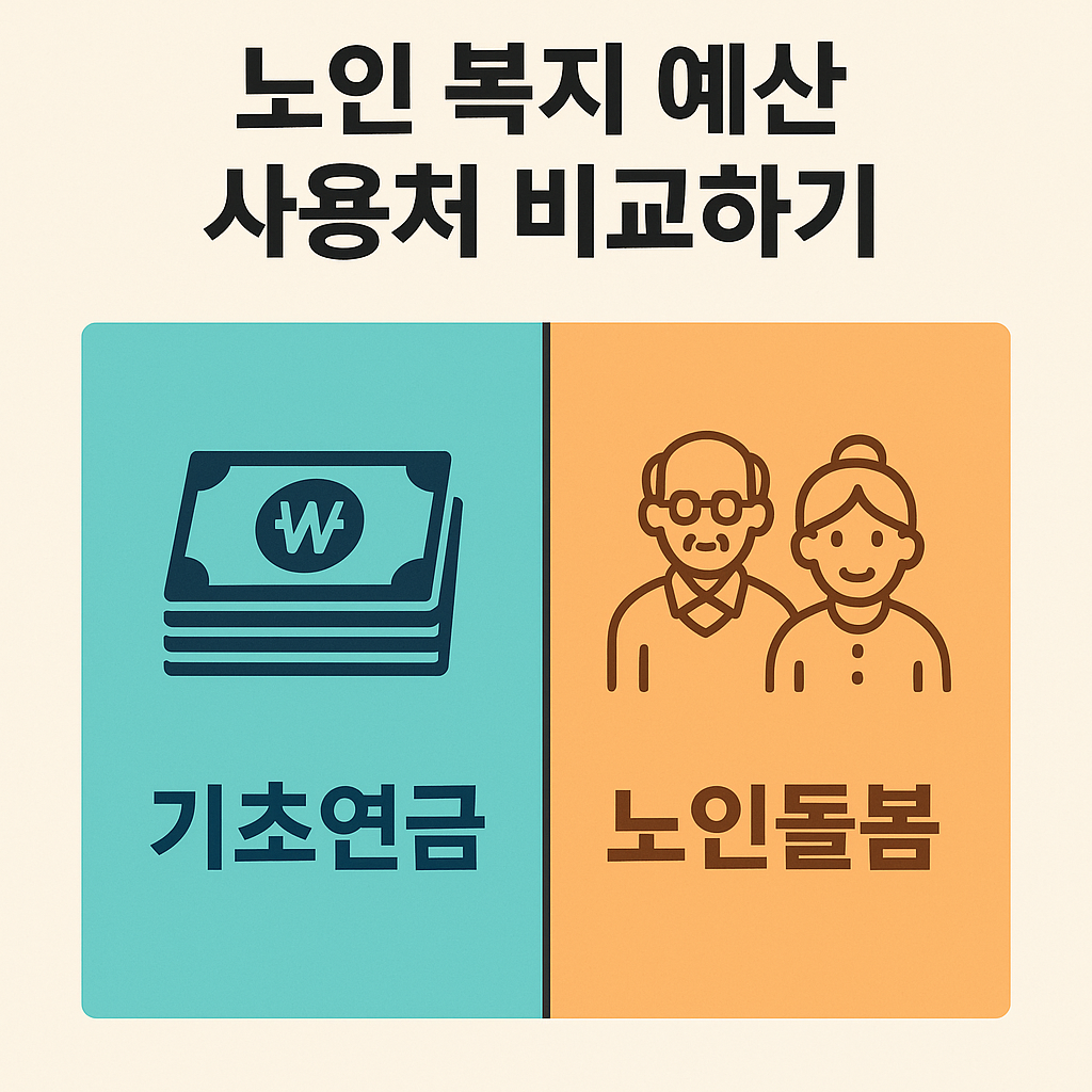 노인 복지 예산 사용처 비교하기 관련 사진