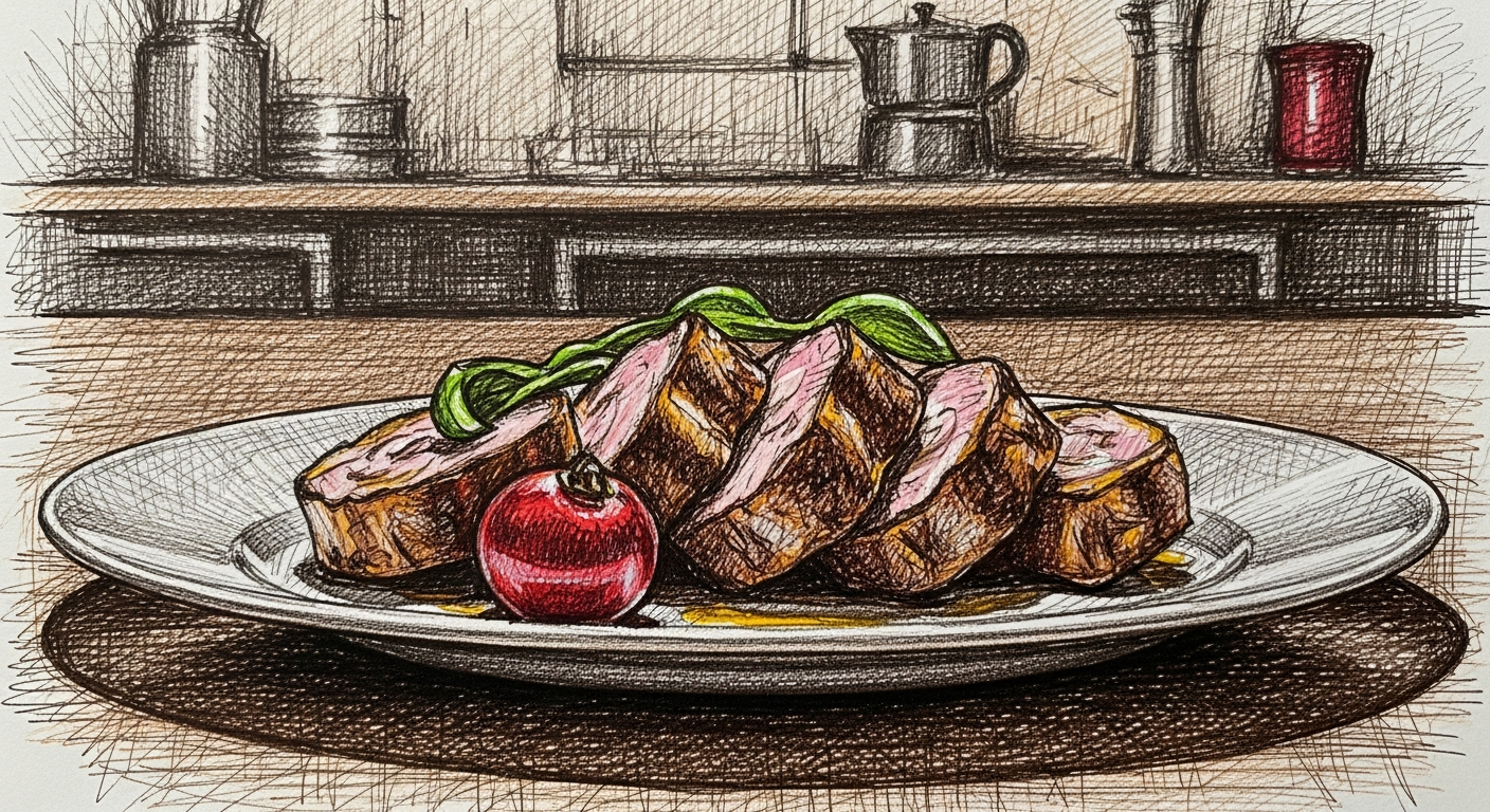 맛있고 정갈하게 담긴 저녁 식사 요리