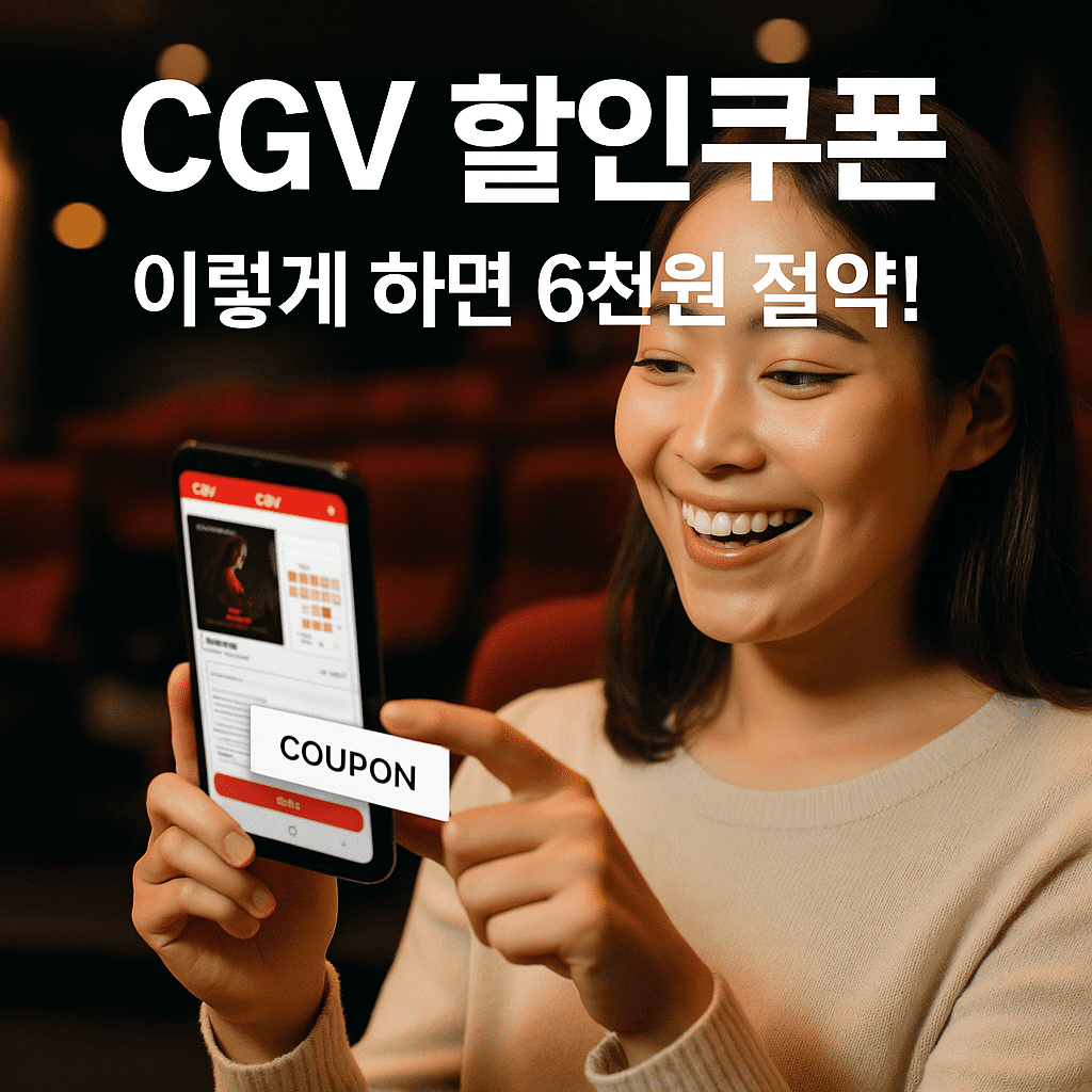 CGV 앱에서 할인 쿠폰 적용하는 법 (초보자용 가이드)
