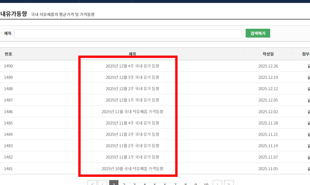 오피넷싼 주유소 찾기 이용방법 소개