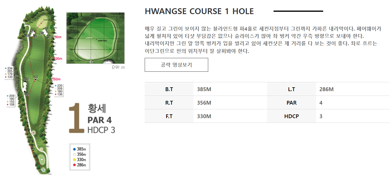 김해상록 골프클럽 황세코스 1