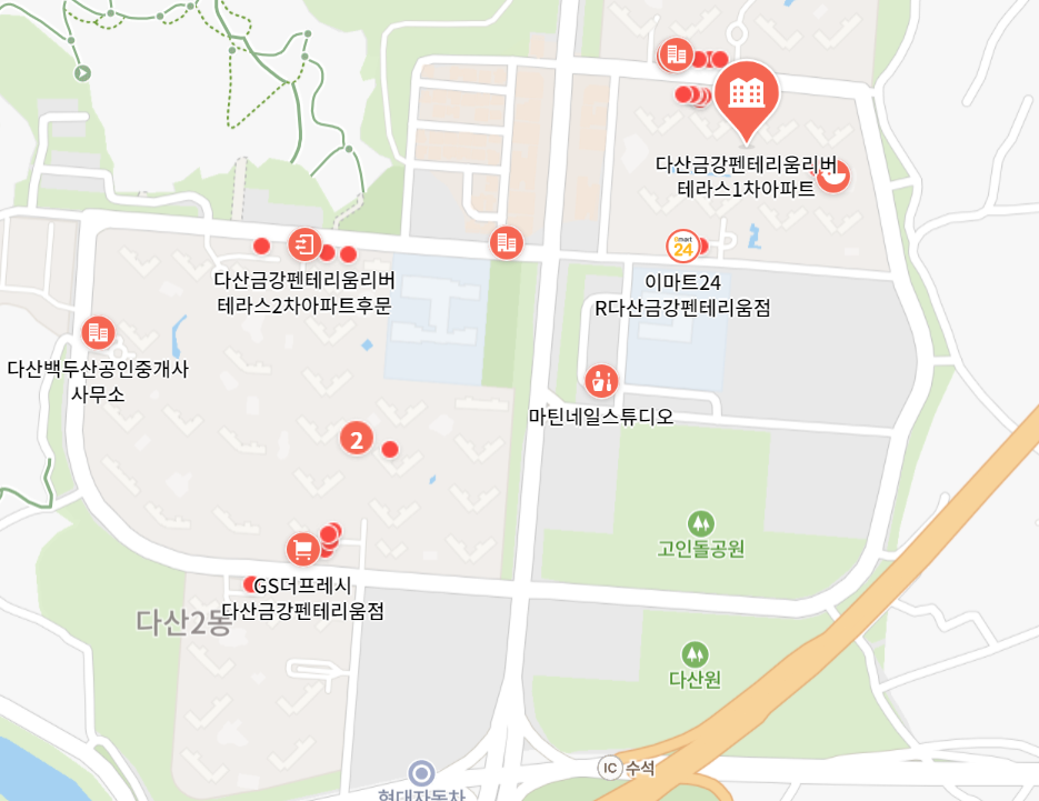 다산신도시-금강펜테리움-리버테라스-지도