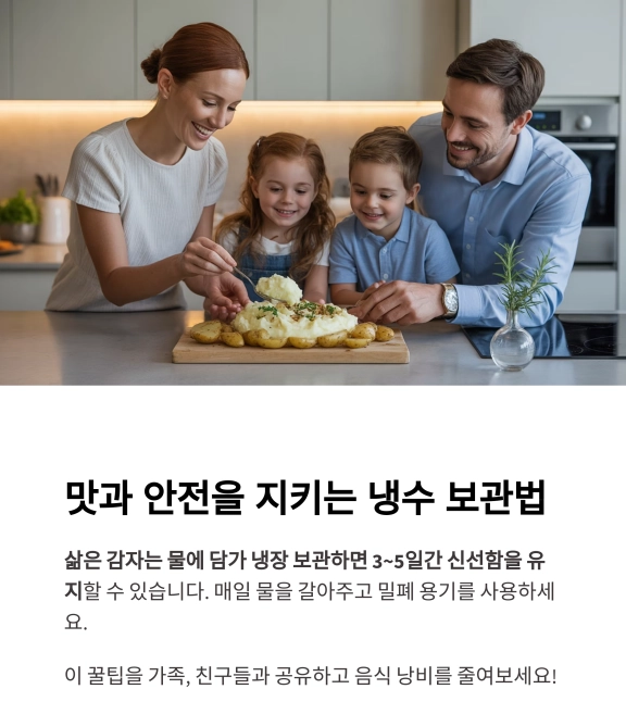삶은 감자 : 신선함을 오래 유지하는 비밀은 물속에 있다