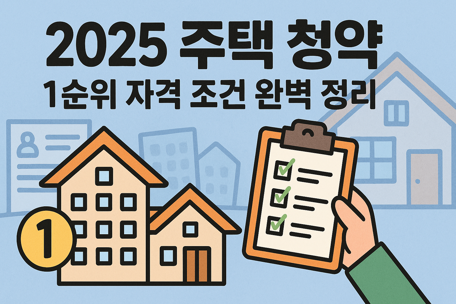 2025 주택 청약 1순위 자격 조건 완벽 정리