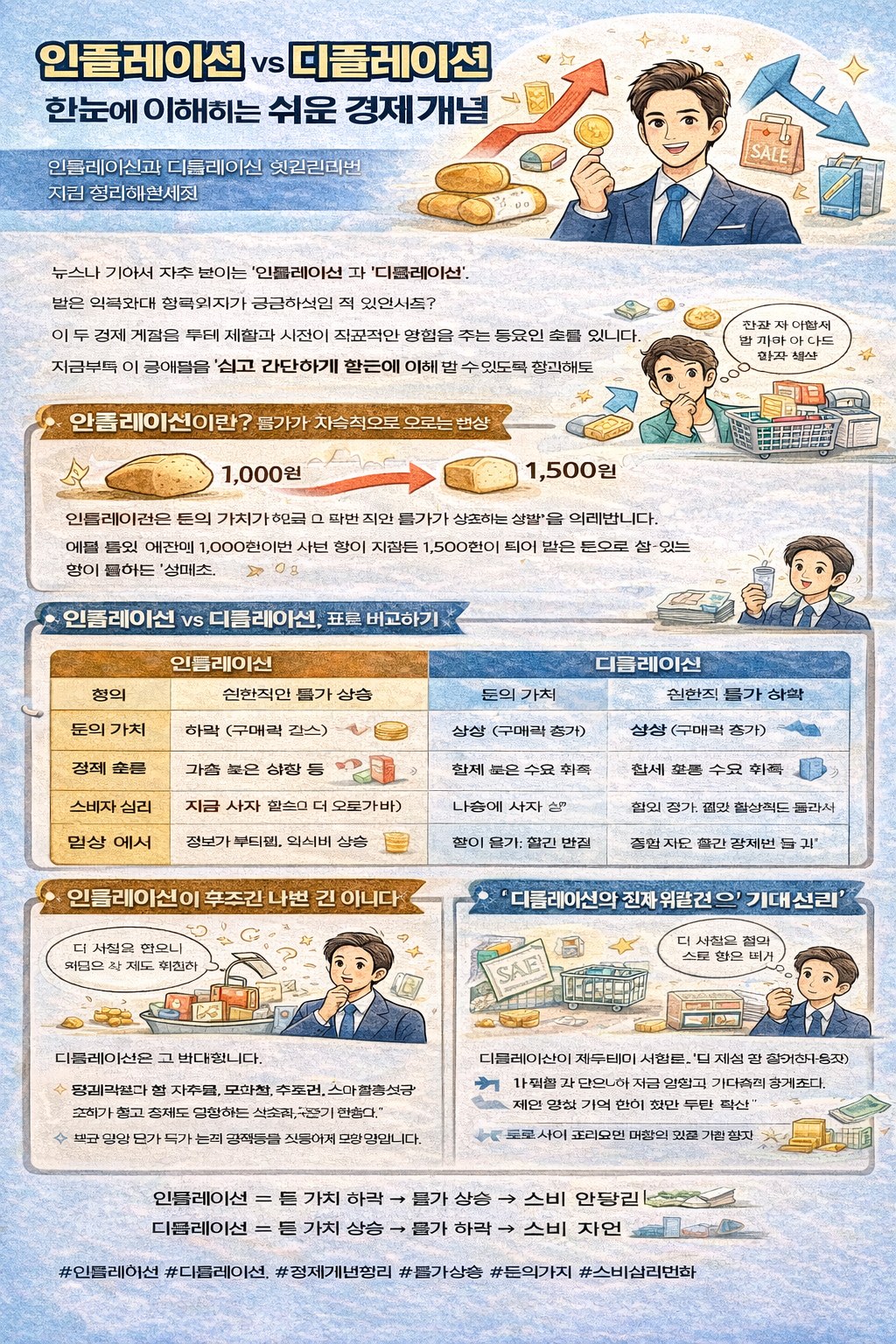 인플레이션 vs 디플레이션