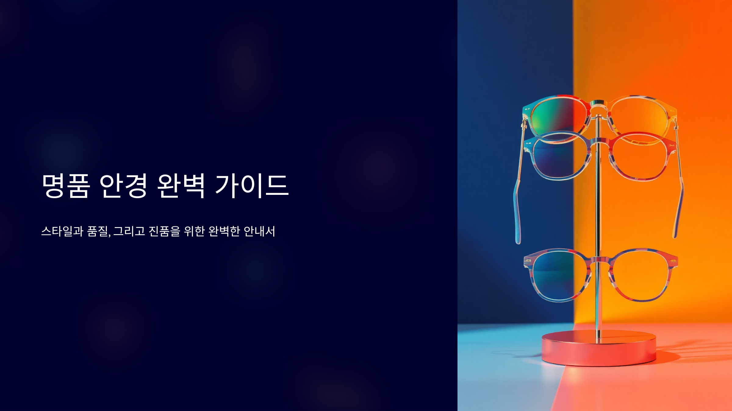 명품 안경 브랜드 가격대별 추천, 실패없는 선택법