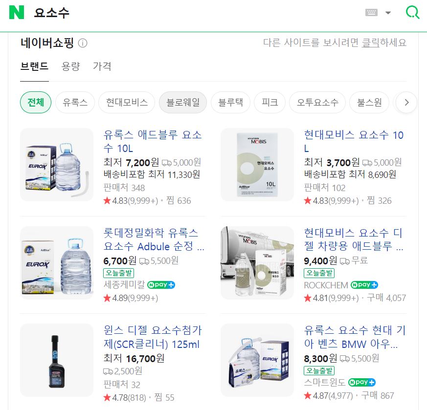 요소수 경고등