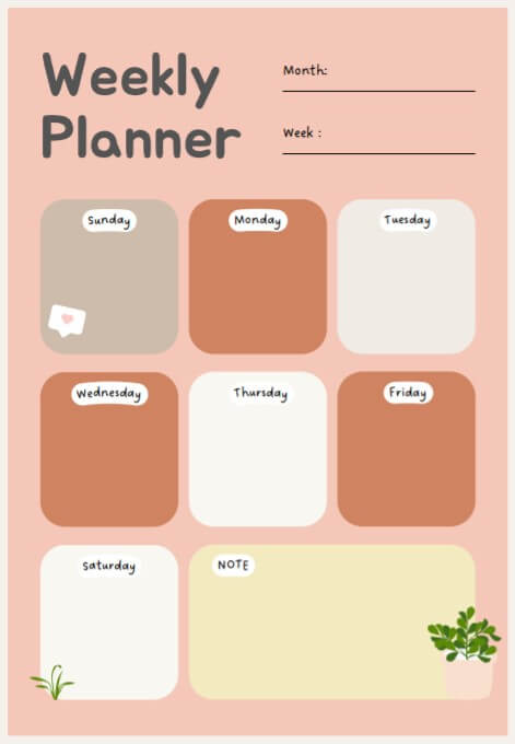 Habit Tracker & weekly planner