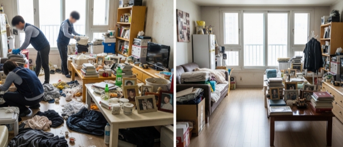 논산 고독사청소중