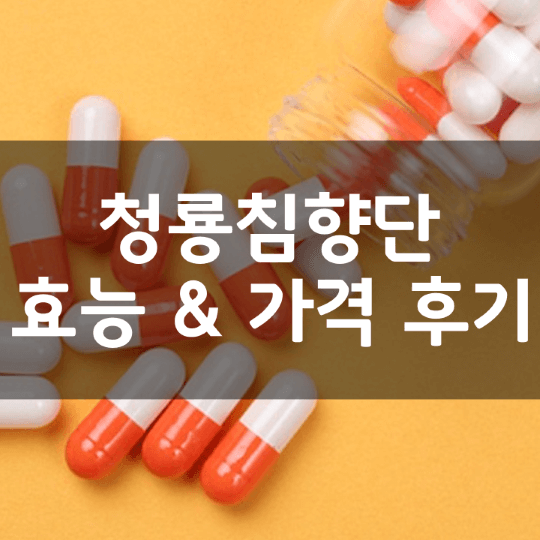 청룡침향단-성분-효능-부작용-복용법-가격-내돈내산-후기-정리