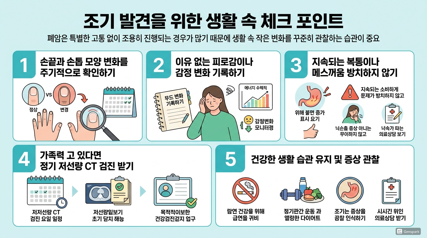조기 발견을 위한 생활 속 체크 포인트