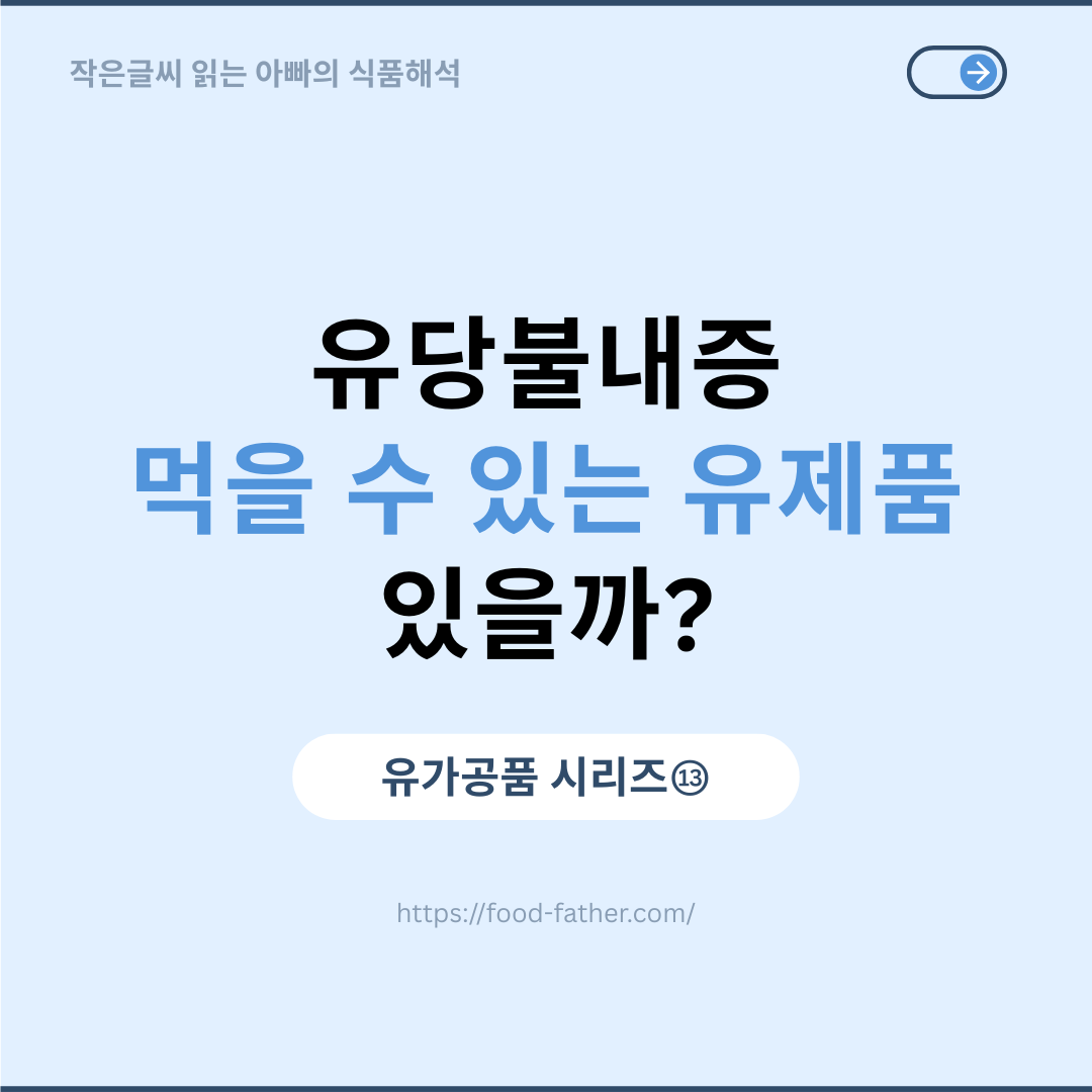 유당불내증 유제품