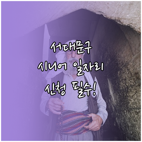 서대문구 시니어클럽 노인 일자리 유형..