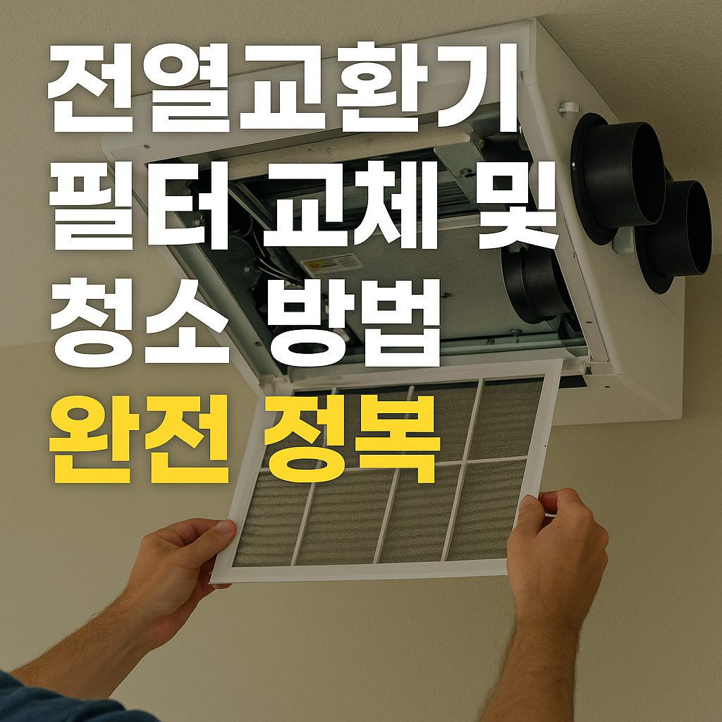 아파트 전열교환기 필터 교체와 청소 방법