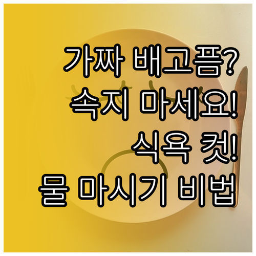 가짜 배고픔 구별법과 식욕 조절하는 ..