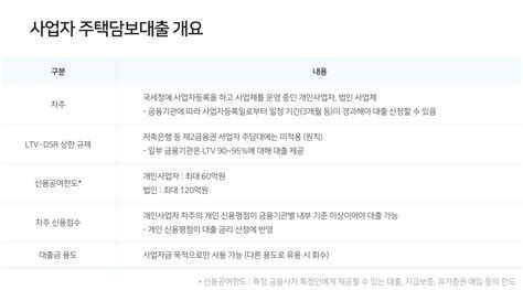 사업자 주택 담보 대출