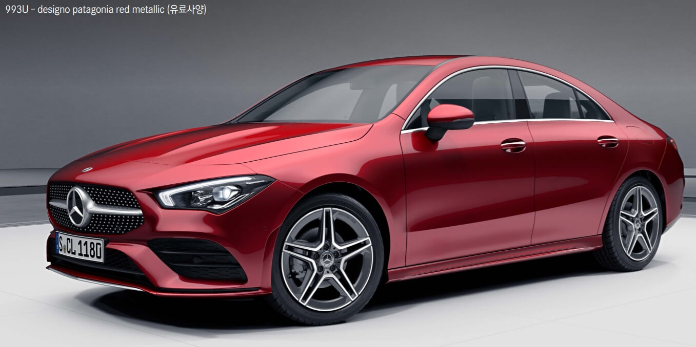 amg cla 45s 색상코드 - designo patagonia red metallic(색상 코드 : 993)