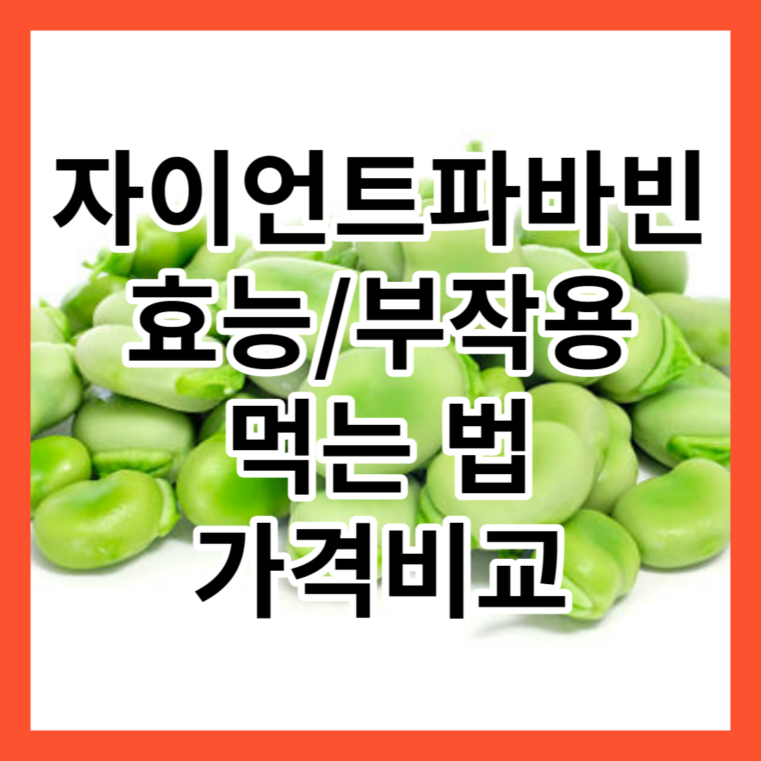 자이언트파바빈 효능, 부작용, 먹는 법, 가격비교
