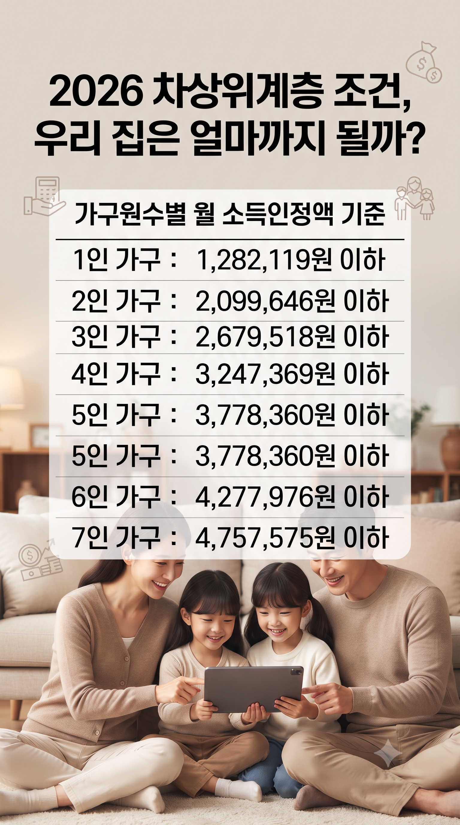 2026 차상위계층 재산기준, 집&middot;차 있어도 가능할까? (조건&middot;혜택)