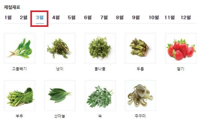 봄 제철음식 7가지