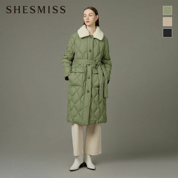 쉬즈미스 덕다운 퀼팅 롱 패딩 SSDJPL41020
