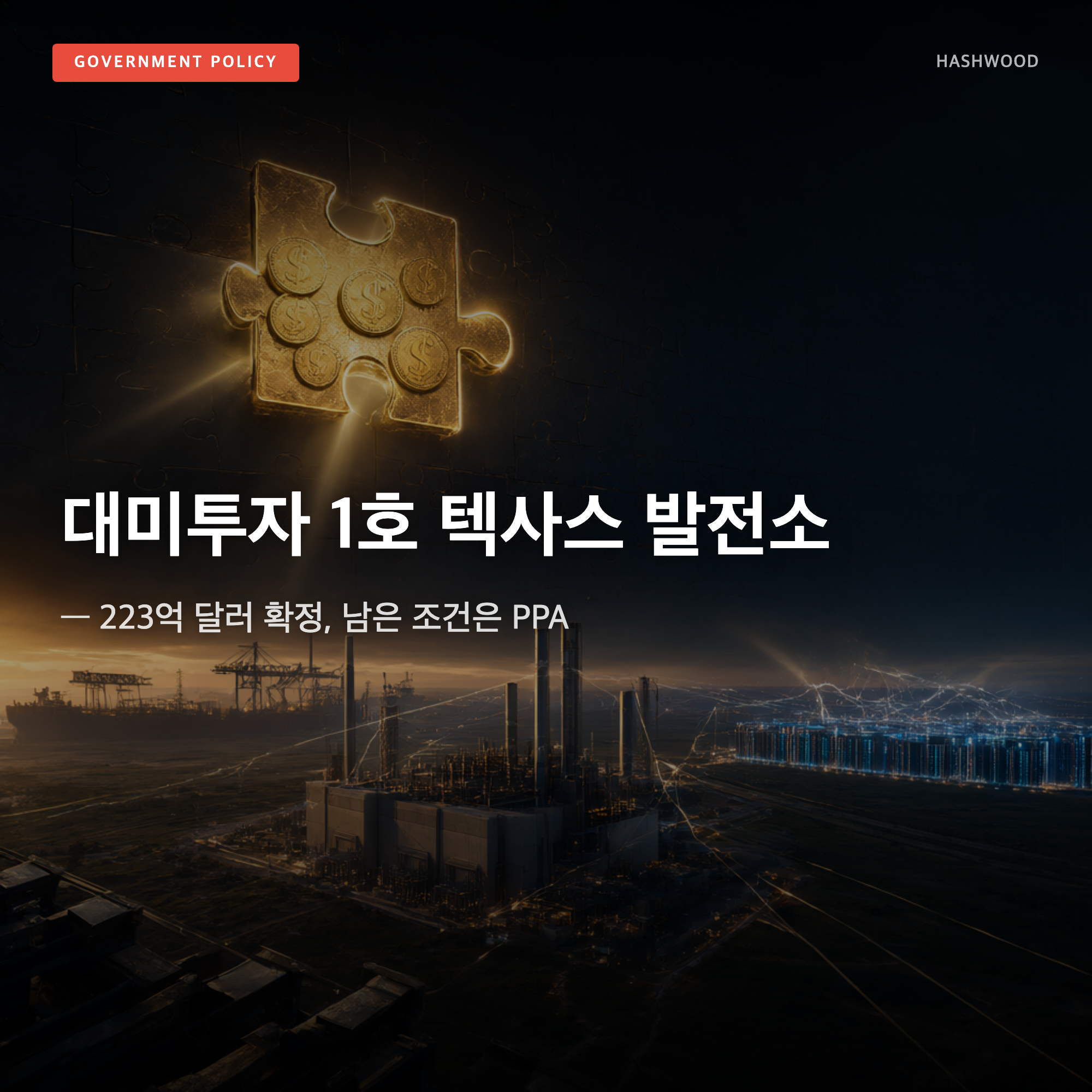 그림: 대미투자 1호 텍사스 발전소 — — 223억 달러 확정, 남은 조건은 PPA