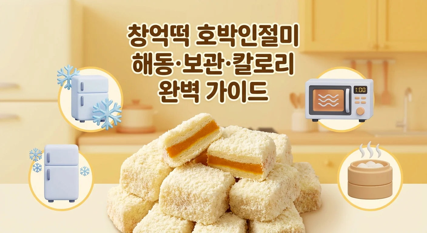 창억떡 호박인절미, 냉동&middot;해동부터 보관&middot;칼로리까지 한 번에 정리