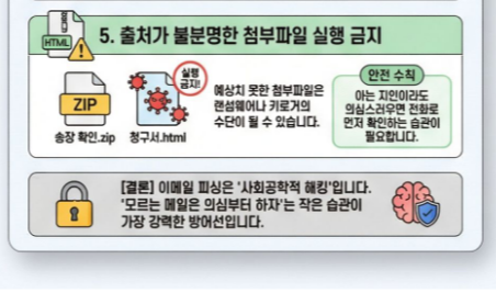 출처가 불분명한 첨부파일 실행 금지