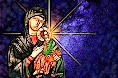 예수님을 안고 있는 마리아