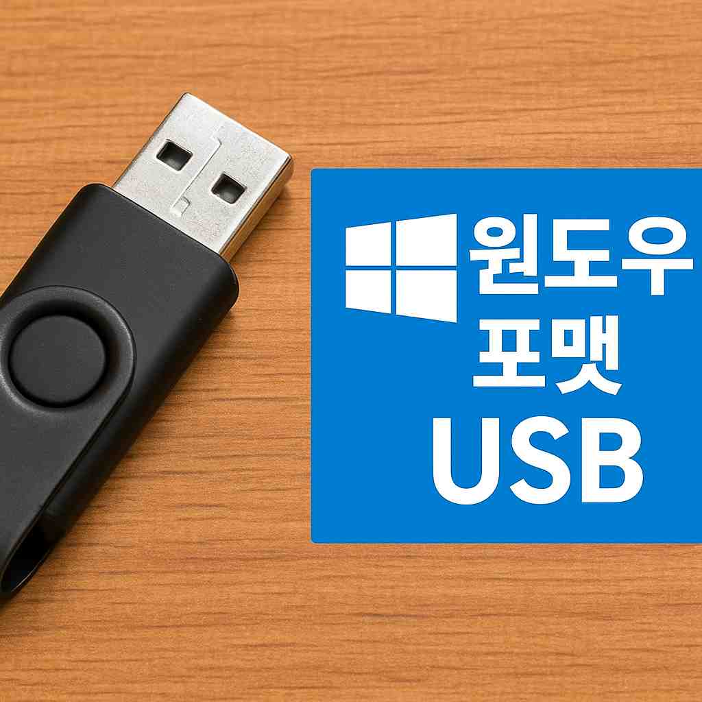 윈도우 포맷 USB 만들기