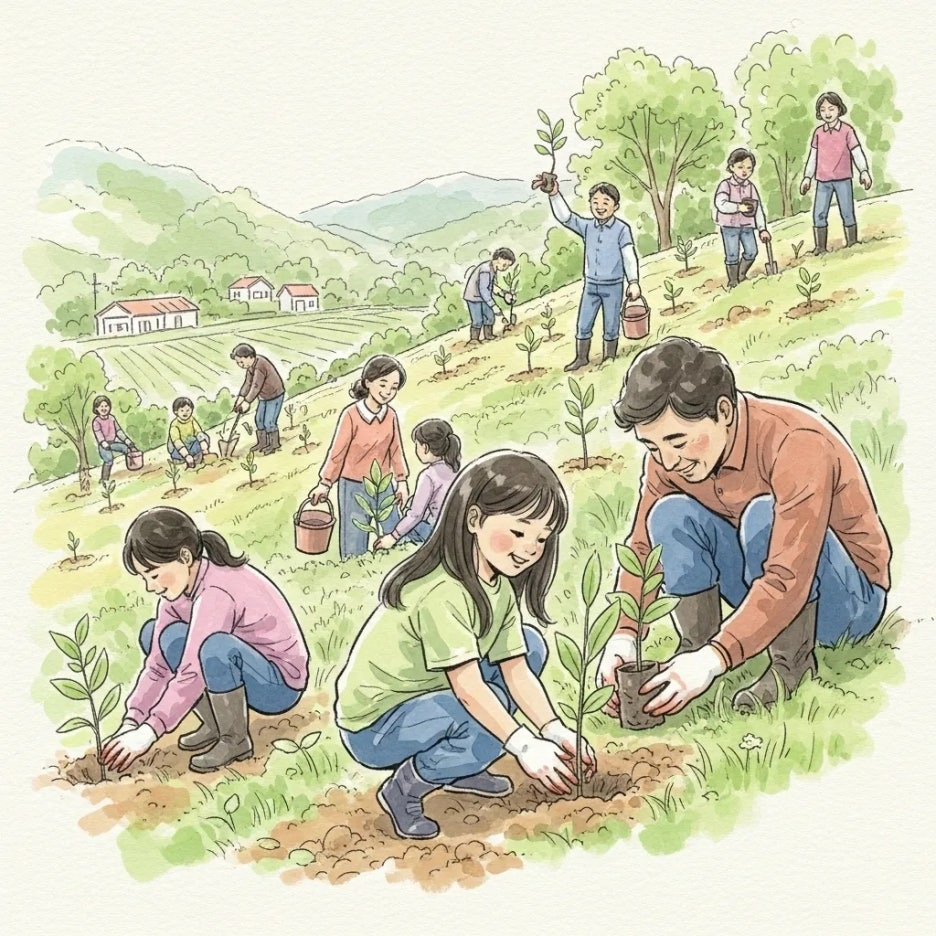 함께 나무를 심으며 숲을 가꾸는 사람들