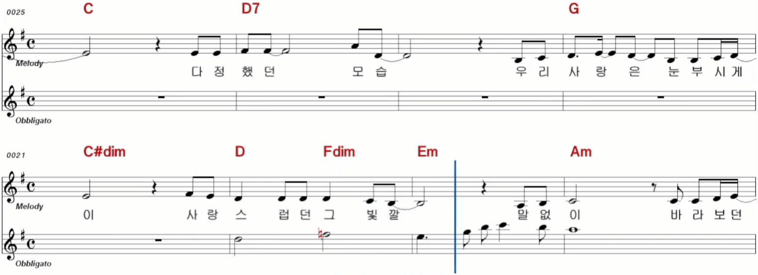 강애리자 분홍 립스틱 악보