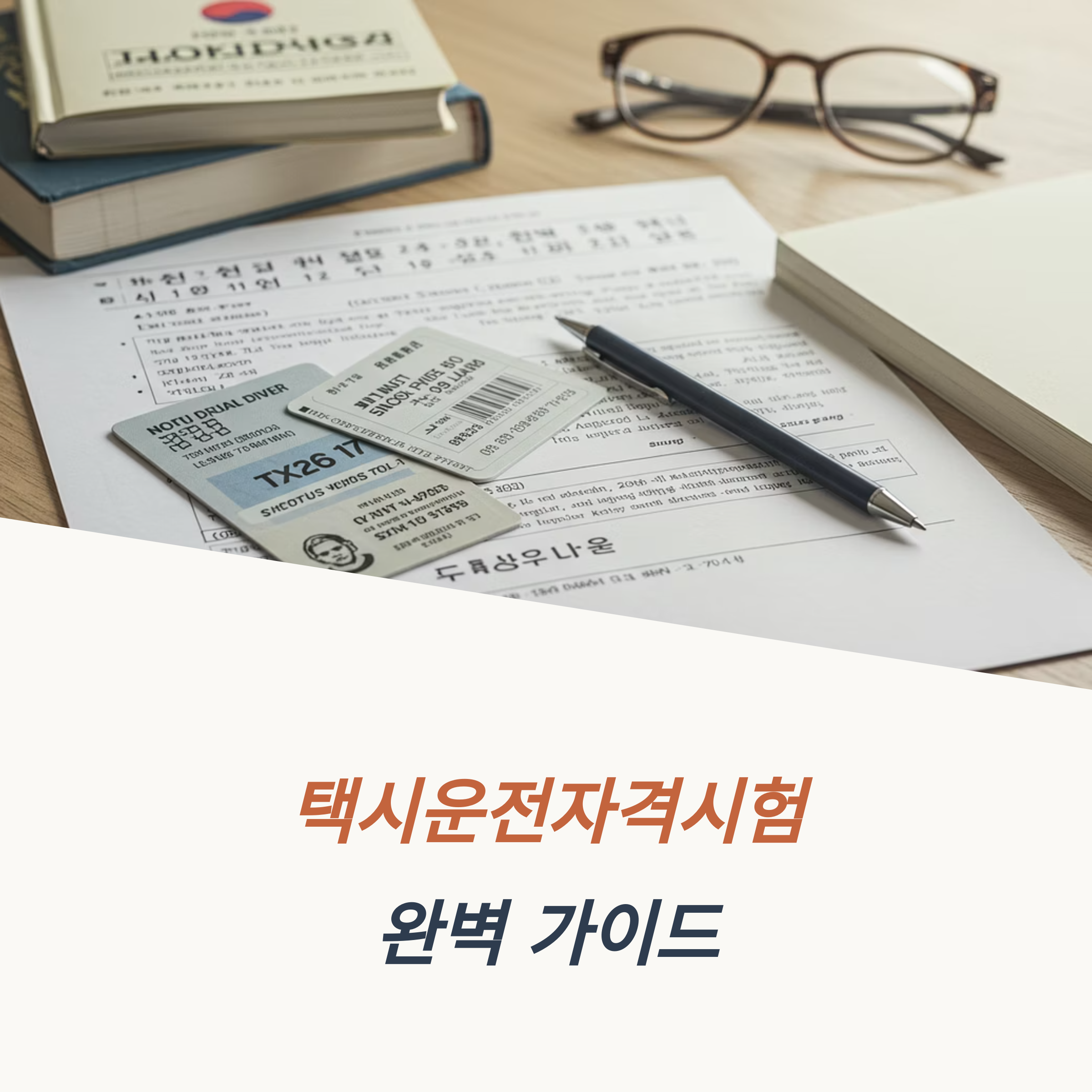 택시운전자격시험 시험 과목 출제 범위 응시 절차 준비 서류