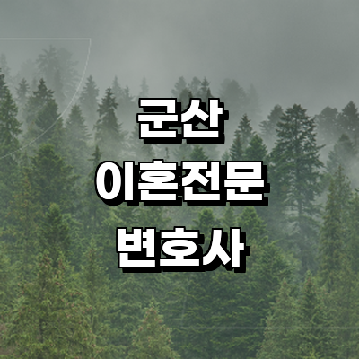 군산시 이혼 변호사