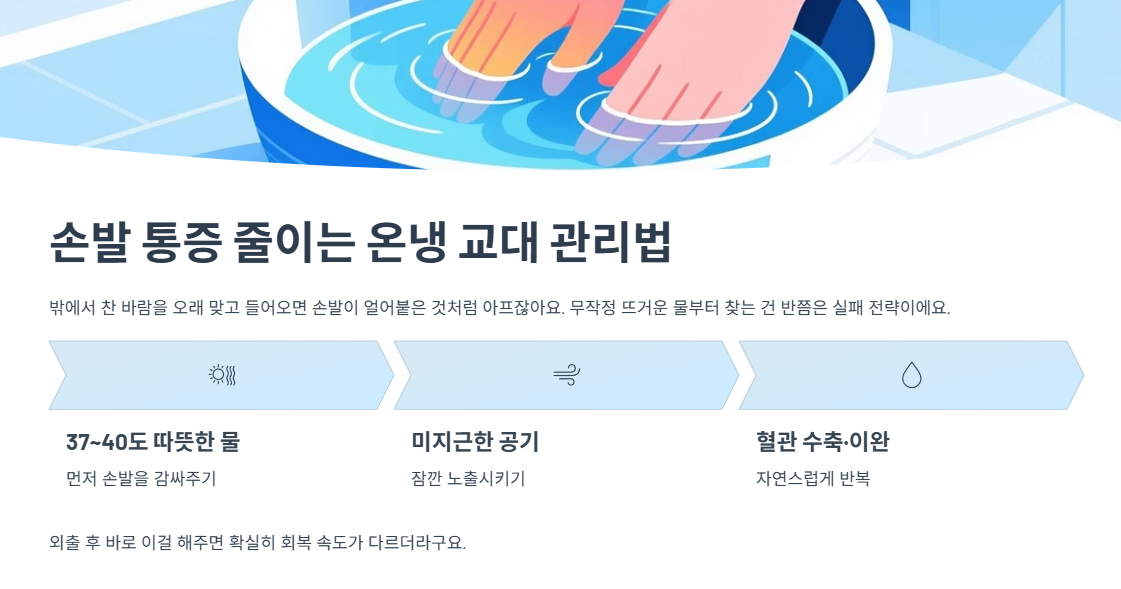 손발 통증 줄이는 온냉 교대 관리법