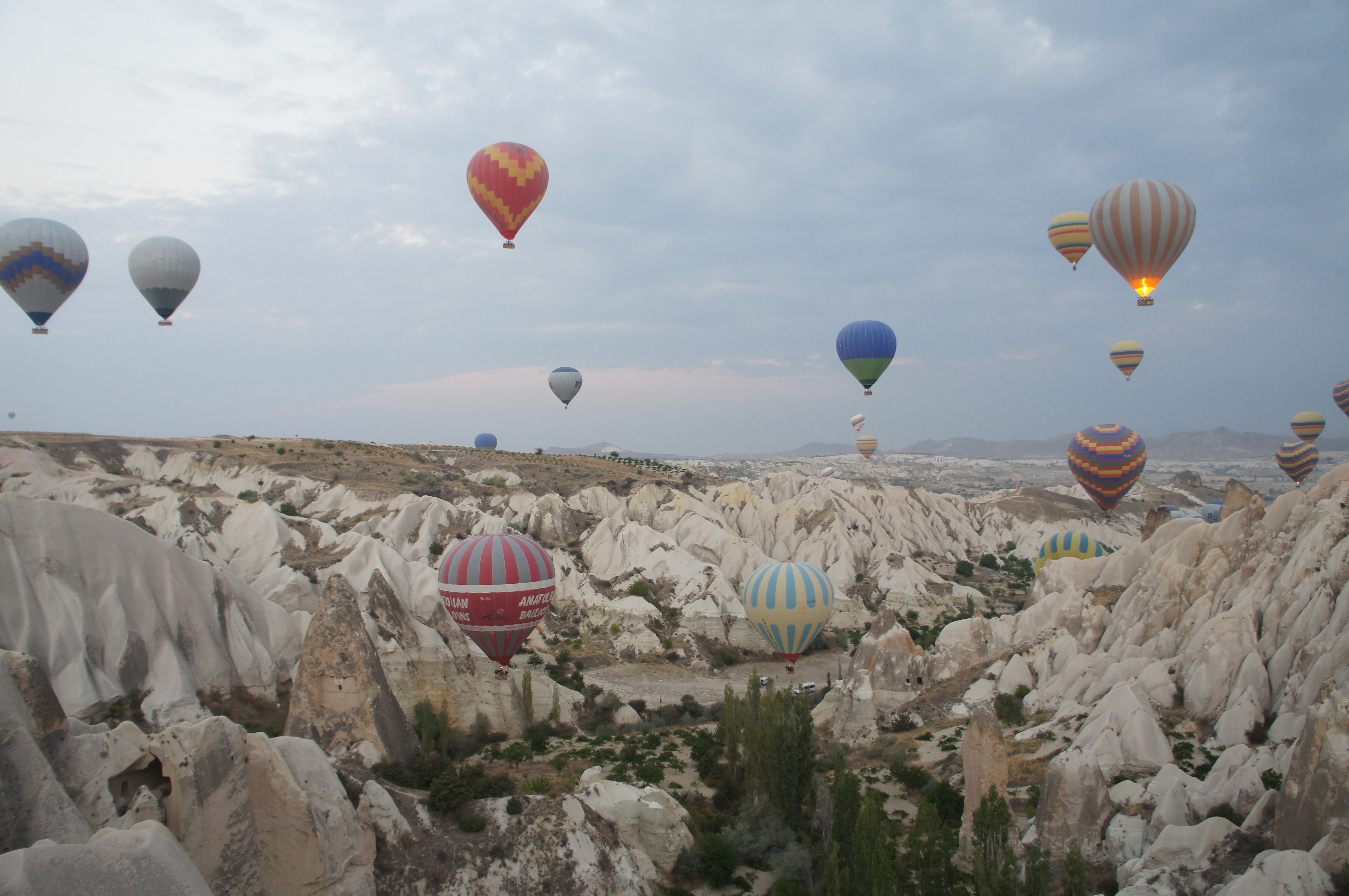 수백개의 벌룬들이 하늘을 날아다니는 장관