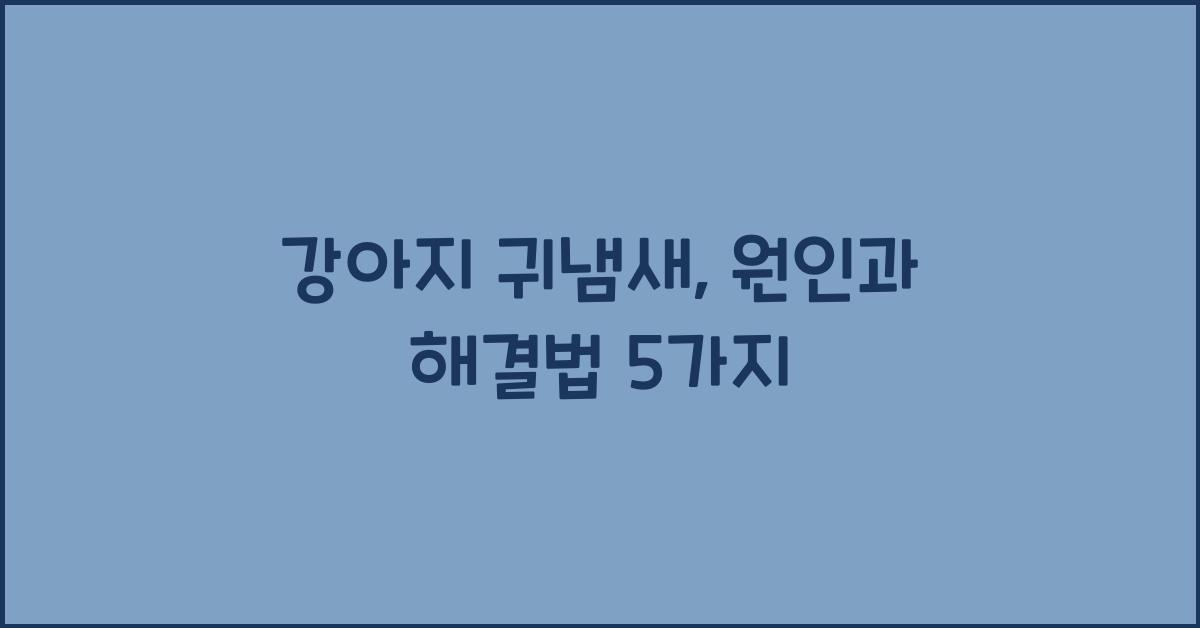 강아지 귀냄새