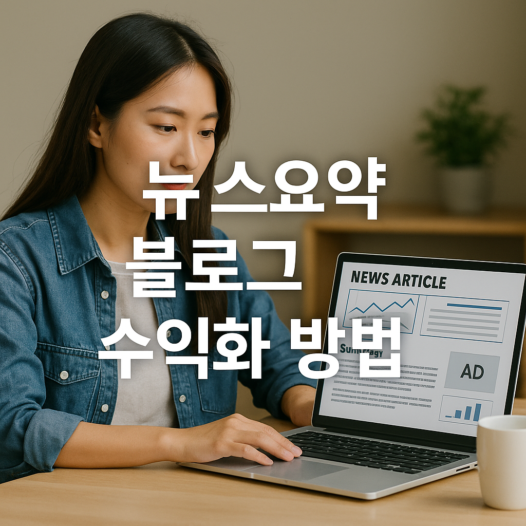 뉴스요약 블로그 수익화 방법