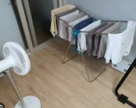 빨래건조대+선풍기