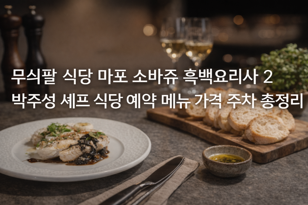 무쇠팔 식당 마포 박주성 셰프 소바쥬 예약법 완벽 정리
