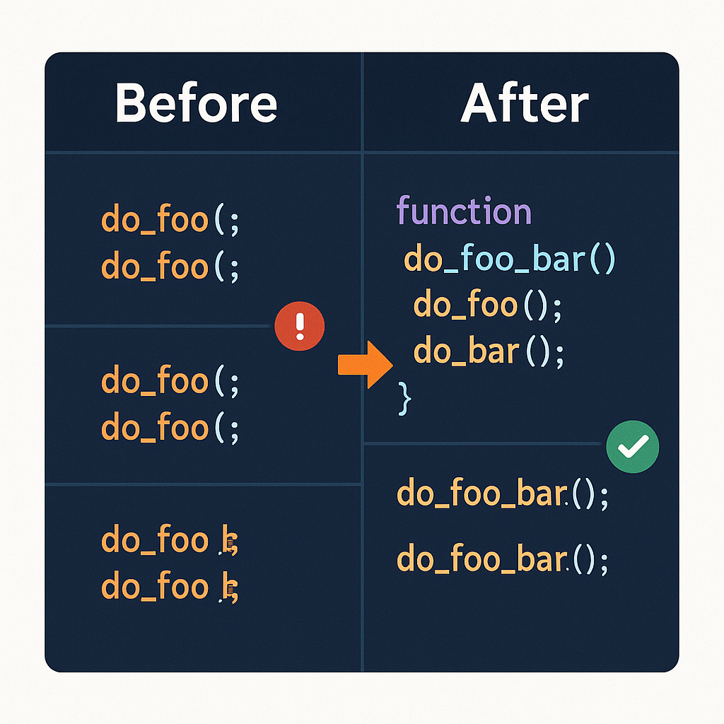 리팩토링 전후 코드 비교 - 중복 코드에서 DRY 원칙 적용 코드로의 변화 과정